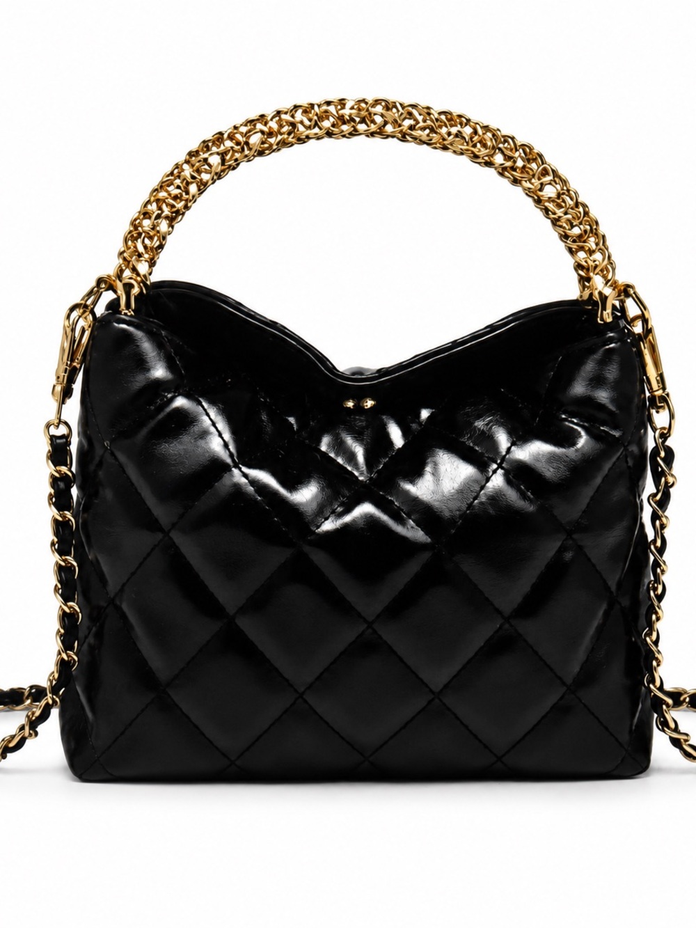 Urban Expressions Staci Black Quilted Crossbody Bag - Picture 2 of 5